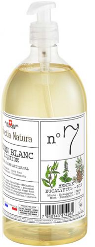 Savon blanc liquide artisanal N°7 Menthe Eucalyptus Pin 1L